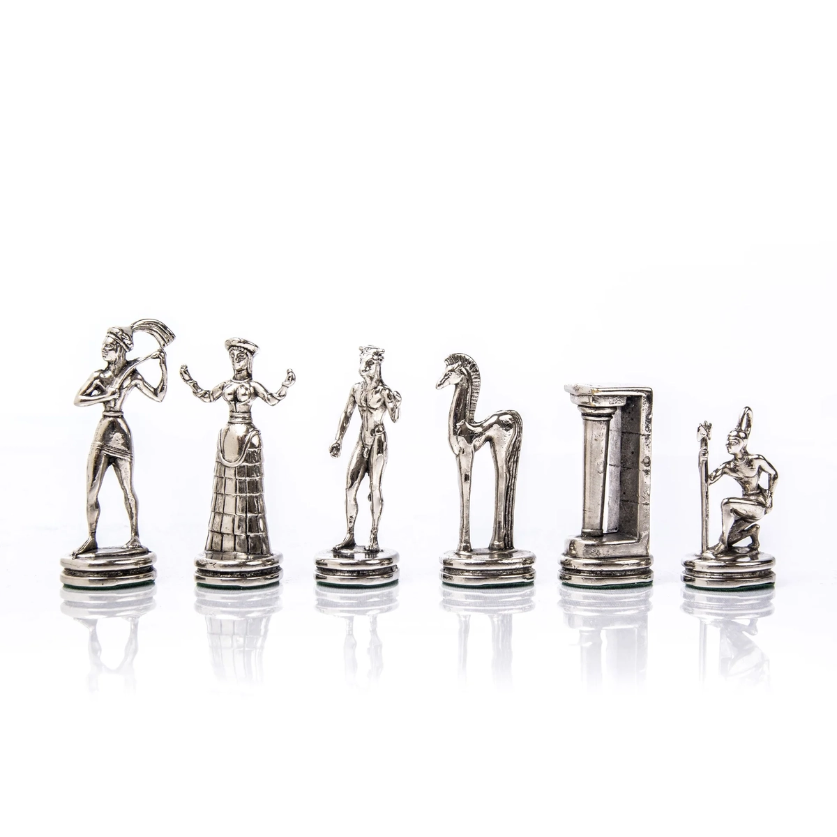 Antique Gold and Silver Chess Pieces Size 4