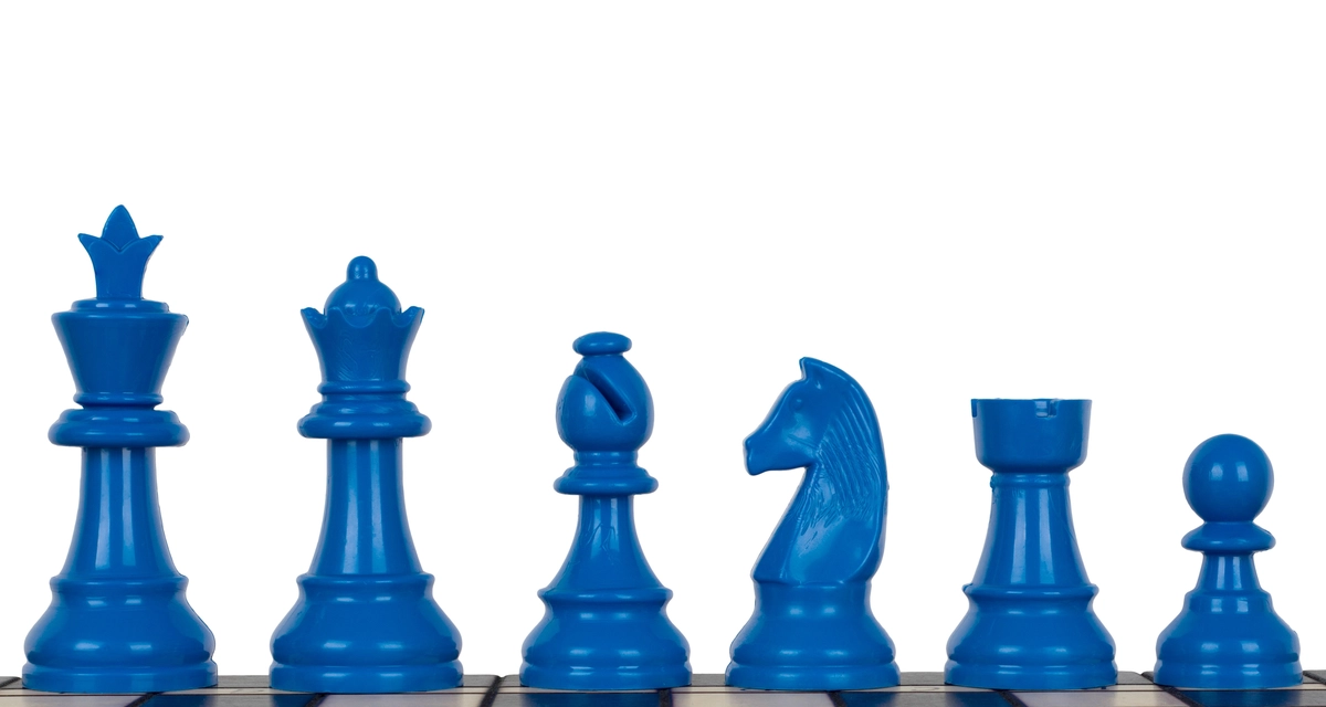 Blue Chess Pieces