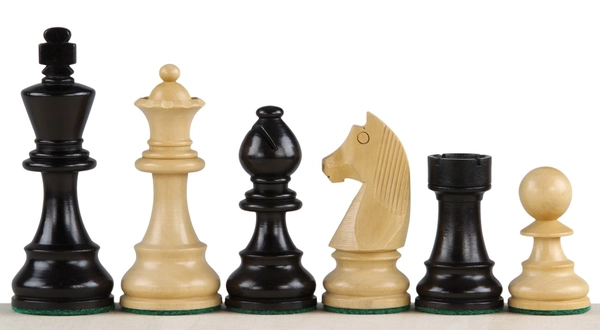 German Staunton Chess Pieces Size 6 in Ebony Wood