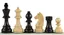 German Staunton Chess Pieces Size 6 in Ebony Wood