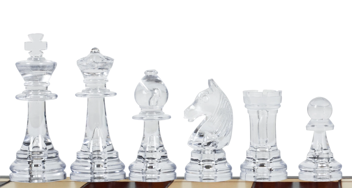 Pièces d'Échecs en Verre