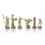 Greek Mythology Chess Pieces Bronze and Gold Size 4