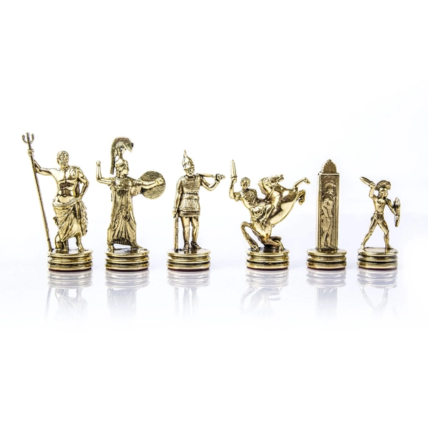 Greek Mythology Gold and Silver Chess Pieces Size 4