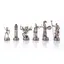 Greek Mythology Gold and Silver Chess Pieces Size 4