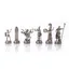 Greek Mythology Gold and Silver Chess Pieces Size 4
