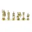 Greek and Roman Chess Pieces in Bronze and Gold