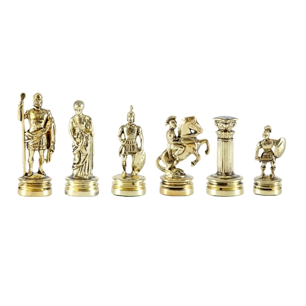 Gold and Silver Greek and Roman Chess Pieces