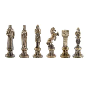Luxury Bronze and Gold Chess Pieces Size 4