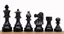 Ebonized French Staunton Chess Pieces – Size 7
