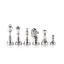 Gold and Silver Staunton Chess Pieces Size 4
