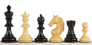 Unicorn Chess Pieces in Ebony Wood Size 8
