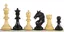 Unicorn Chess Pieces in Ebony Wood Size 8