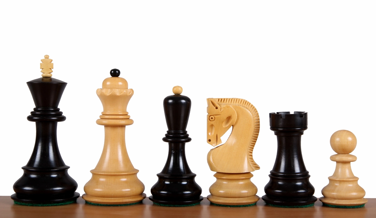 Pièces d'Échecs Zagreb Ébonisées Taille 6