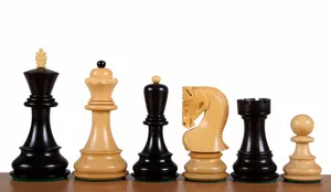 Pièces d'Échecs Zagreb Ébonisées Taille 6
