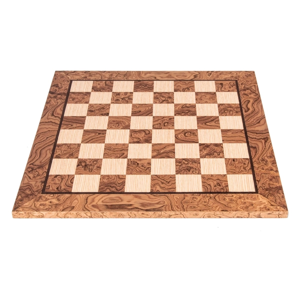 50 cm Walnut Burl Chessboard