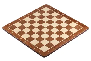 Size 5 Mahogany Chessboard with Coordinates