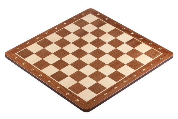 Size 5 Mahogany Chessboard with Coordinates