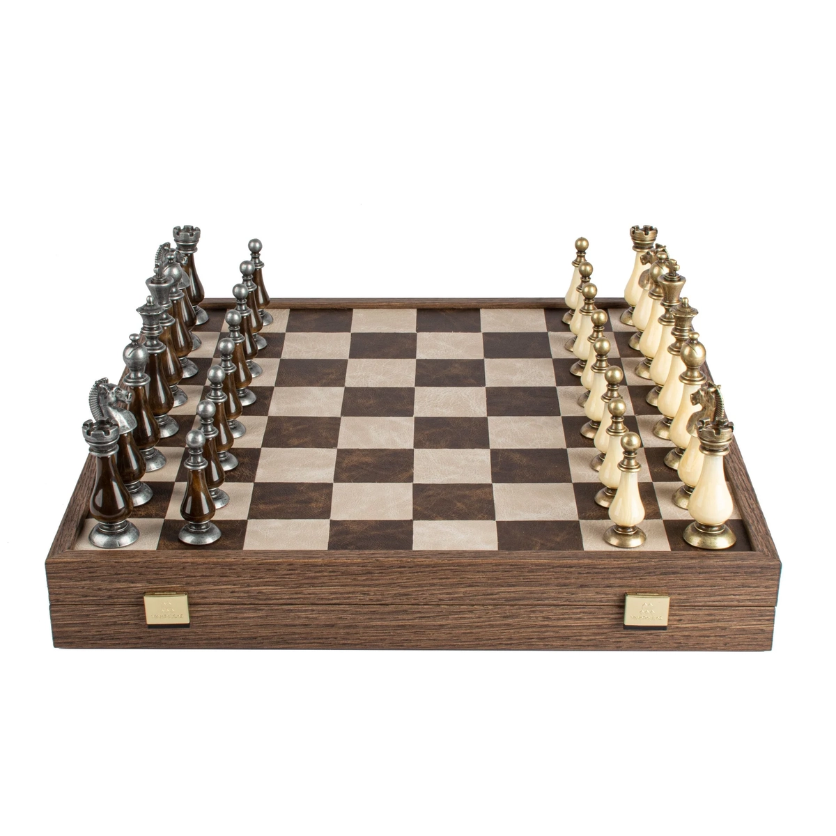 Leather and Ivory Chess Set