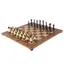 Chess Set with Refined Brass and Walnut Finishes