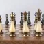 Chess Set with Refined Brass and Walnut Finishes