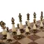 Chess Set with Refined Brass and Walnut Finishes