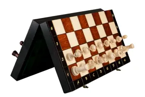 Foldable Magnetic Chess Set with Storage