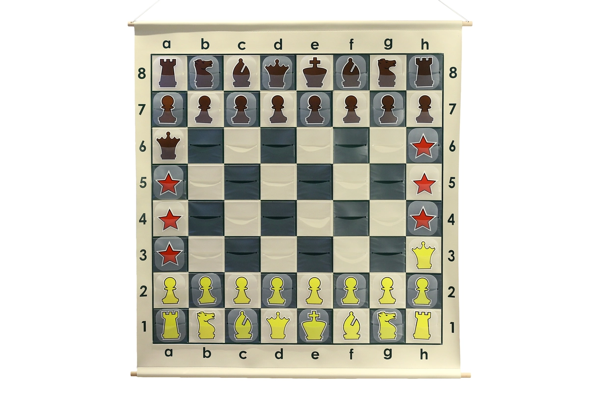 Magnetic Wall Chess Set for Demonstration