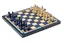 Blue Wooden Chess Set