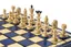 Blue Wooden Chess Set