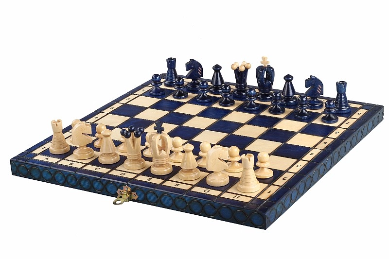 Blue and White Chess Set