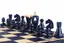 Blue and White Chess Set