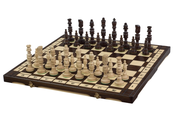 Hand-Carved Wooden Chess Set