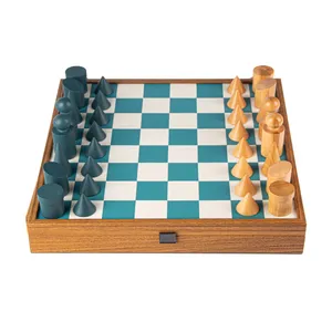 Turquoise Design Chess Set Size 5