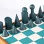 Turquoise Design Chess Set Size 5