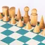 Turquoise Design Chess Set Size 5