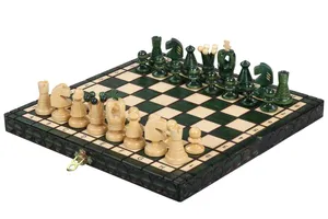 Green Wooden Chess Set