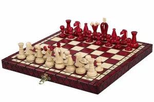 Red and White Chess Set