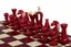 Red and White Chess Set