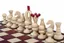 Red and White Chess Set