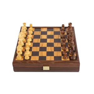 Small Olive Wood Chess Set