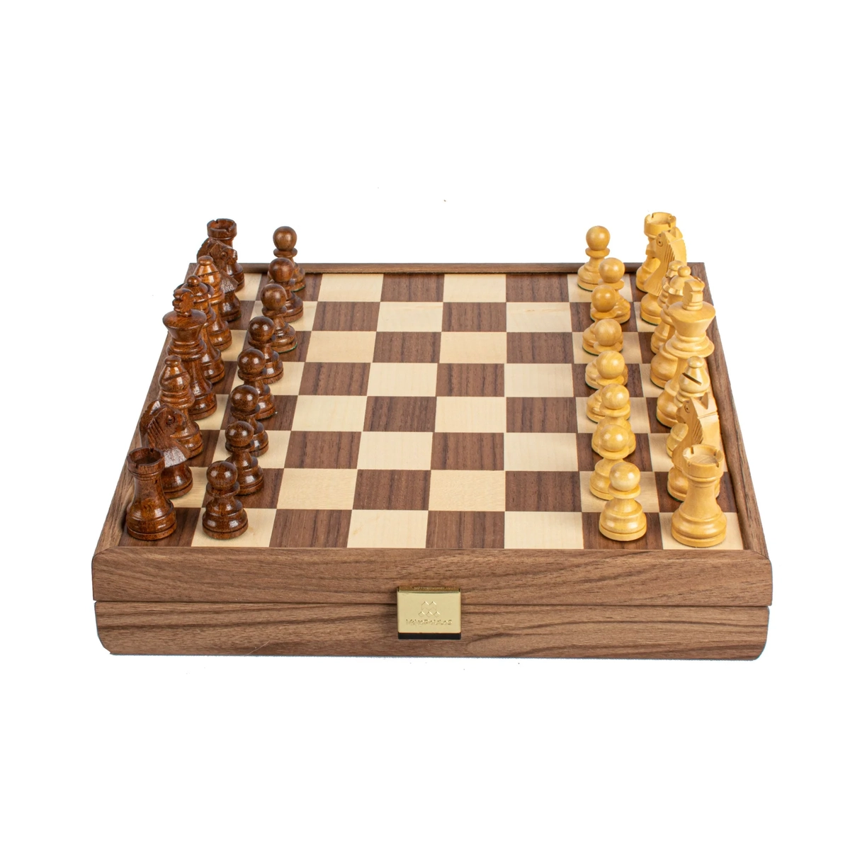 Small Walnut Chess Set Box