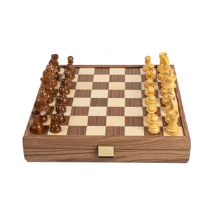 Small Walnut Chess Set Box