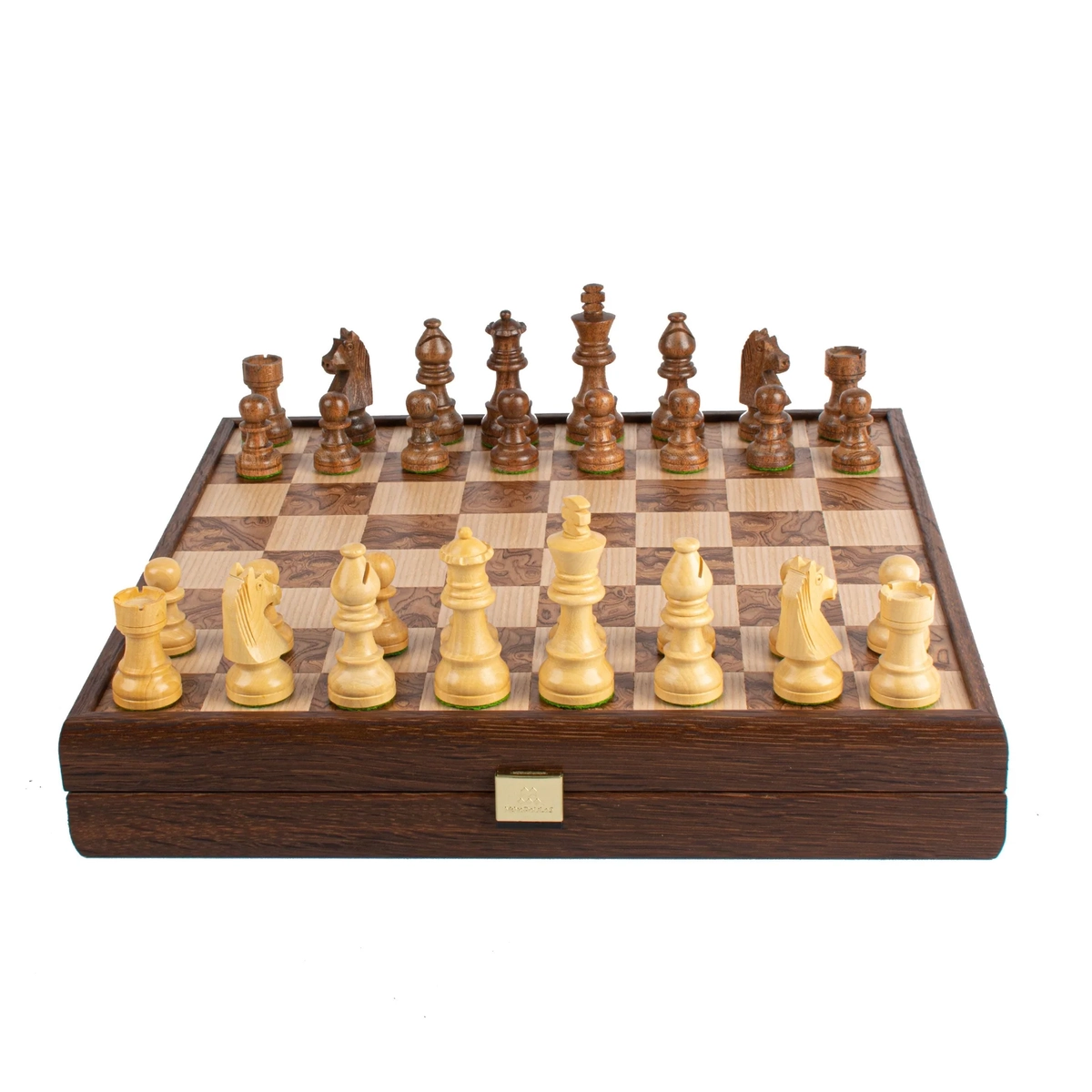 Walnut Burl Chess Set Box Size 4