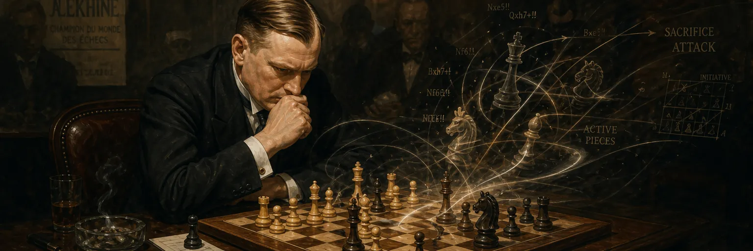 Alekhine’s playing style: creativity, calculation, and attacking flair
