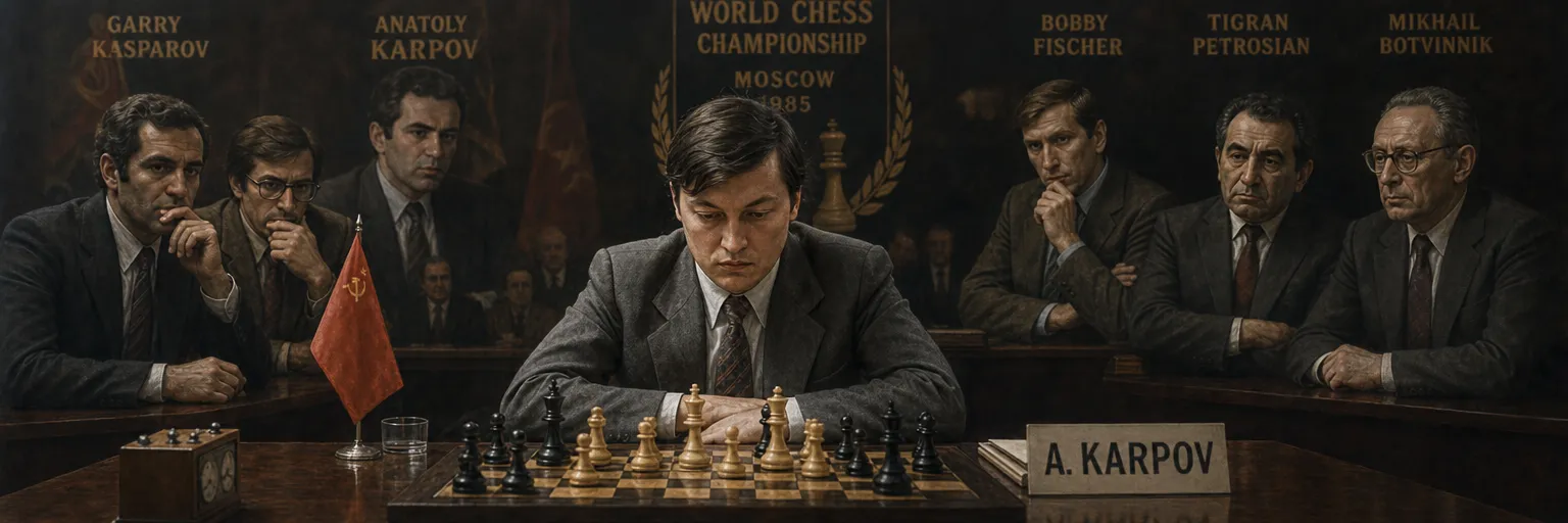 Anatoli Karpov facing the greatest champions of his era